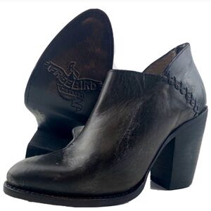 Women's Black Leather Ankle Boots FREEBIRD